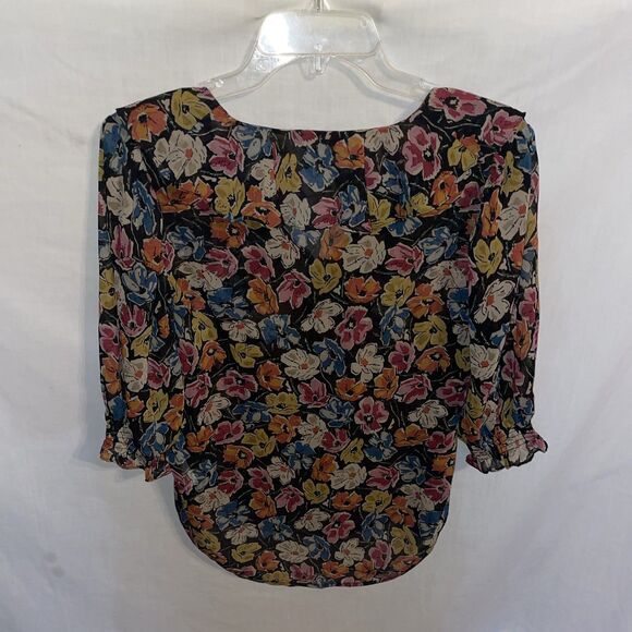 Lauren Ralph Lauren Women’s Dressy Blouse Size Medium Multicolor Floral Party - Picture 8 of 12